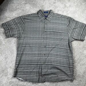 Pendleton Mens Button Up Geometric Print Cotton Shirt Vintage Size XL